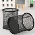 Metall Wire Mesh Stationery Round Pen Container Mode Einfacher Raster-Stifthalter Multifunktionaler Desktop-Speicher Stifthalter Benutzerdefinierte